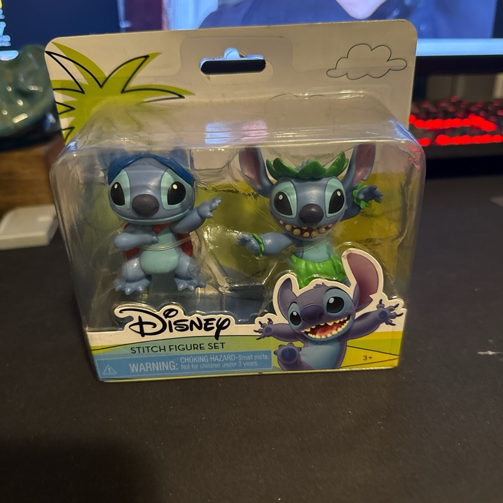 Disney Stitch Action Figure Set - Blue and Green